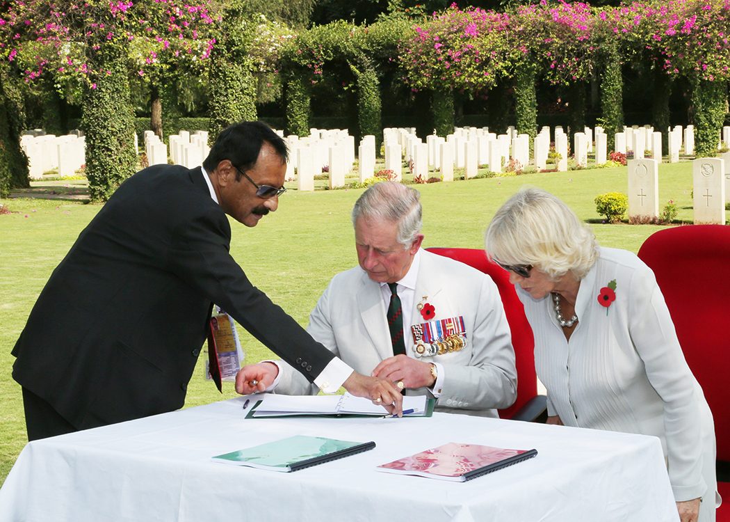 John Bunter with royal visitors during the official Royal Visit to Pune, November 2014